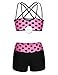 Arshiner Kids Girl 2PCS Sleeveless Polka Dot Top Bra and Shorts Siwmsuit or Leotard Dancing Clothes