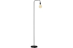 O'BRIGHT O’Bright Industrial Floor Lamp for Living Room, 100% Metal Lamp, UL Certified E26 Socket, Minimalist Design for Decorative Lighting, Stand Lamp for Bedroom/Office/Dorm, ETL Listed (Black)
