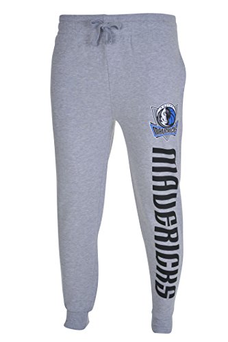 NBA Men's Dallas Mavericks Jogger Pants Active Basic Soft Terry Sweatpants, Large, Gray
