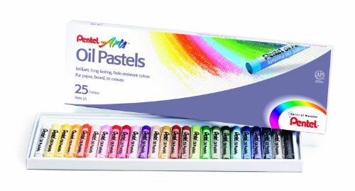 Pentel Arts Oil Pastels, 25 Color Set (PHN-25)
