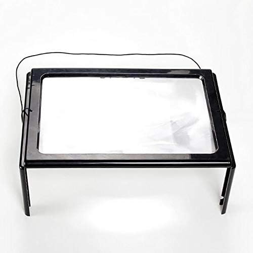 Lijianfeng Desktop large magnifying glass, 27.5cm long, 20.5cm wide, 11cm thick, can be used for office, study, reading, reading newspaper, gift giving, magnifying glass than microscope