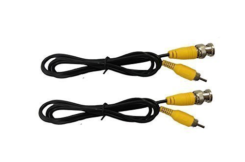 Security-01 2-pack 1 Meter BNC to RCA Video Connector Cable for CCTV Camera from DVR to TV