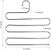 Myfolrena Pants Hangers S-Shaped Jeans Clothes Organizer for Closet Space Saving Slack Trousers Hangers Stainless Steel Hangers (4-Pack)