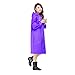 Women Packable Lightweight Transparent EVA Rain Jacket Poncho Raincoat with Hood,Purple,One Size
