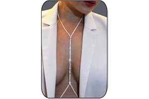 Blindery Rhinestone Body Chains Sexy Belly Chain Beach Body Jewelry for Women