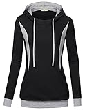 Timeson Women's Long Sleeve Pullover Hooded Sweatshirt with Pockets