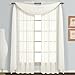 United Curtain Monte Carlo Sheer Window Curtain Panel, 59 by 108-Inch, Egg, Set of 2