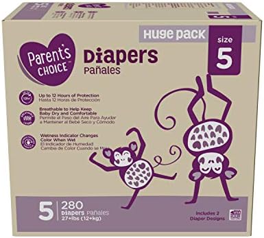 parents choice diapers size 5