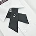Weixinbuy Men's Adjustable Solid Color Uniform Cross Ties Black