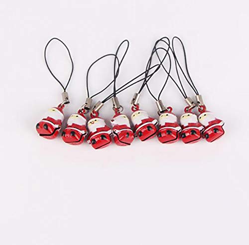 IDOXE 10Pcs Christmas Bells Santa Claus Red Jingle Bells Craft Copper Bell 19 Mm Jewelry Findings Jewelry Making Charms