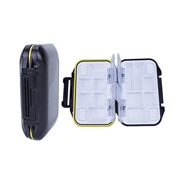 Ezyoutdoor-Plastic-12-Compartments-Storage-Case-Fly-Fishing-Lure-Spoon-Hook-Bait-Tackle-Box-Waterproof-Black