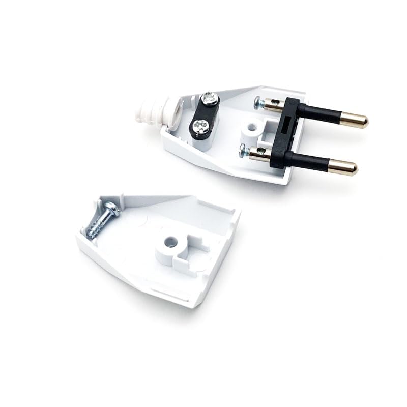 Pack of 2 Euro Type C rewireable plug white