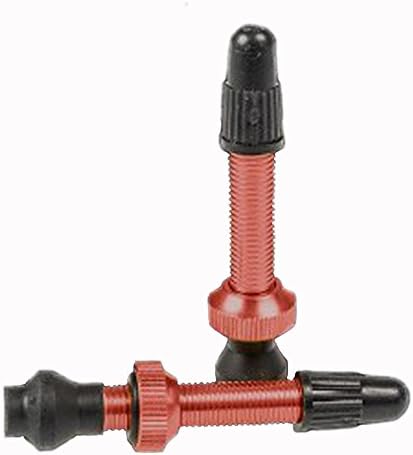 Truckerco Superlight Alloy Speed Evolution Tubeless Tire Valve Stem 48mm Orange/pr
