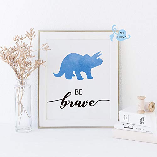Watercolor-Dinosaur-Art-Print-Animals-Dinosaur-Inspirational-Quote-Canvas-Wall-Art-8X10X4-pieces-Unframed-Perfect-for-Nursery-Bedroom-Decoration
