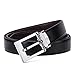 Tonly Monders Reversible Men's Leather Belt, Black/Brown, 1.25 Inch Wide, 44 45 46 47 Waist Big And Tall