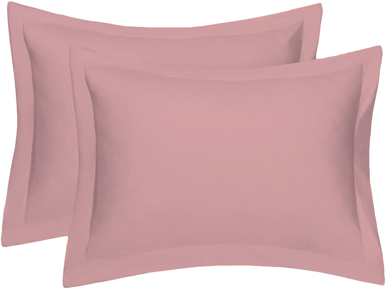 Oxford Pillow Cases 2 Pack Soft Luxury Bedroom Pillow Cover Pair (Pink)