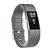 For Fitbit Charge 2 Bands, Adjustable Replacement Bands for Fitbit Charge 2 with Metal Clasp Small Large Gray