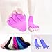 1 Pair Yoga GYM Massage Five Toe Separator Socks Foot Alignment Pain Relief Hot (One Size, A-Hot Pink)