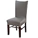 Knit Spandex Fabric Stretch Dining Room Chair Slipcovers Set of 4 Gray