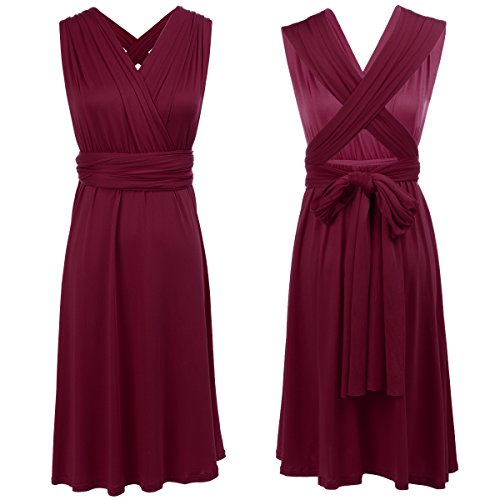 OBEEII Vrouwen Multi Way Bandage Korte Jurken Elegante Convertible Avondjurk Voor Bruidsmeisje Bruiloft Prom Cocktail… - Image 3