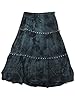 Women's Black Long Skirt Sequin Ari Embroidered Gypsy Maxi Skirt