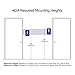 Men & Women's Restroom Sign Set with Braille | Blue