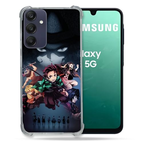 Cokitec Cover rinforzata per Samsung Galaxy A16 5G Manga Demon Slayer Nero