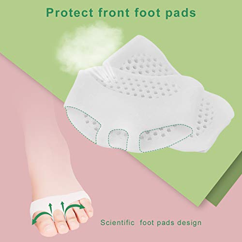 image for Feeke Metatarsal Pads Toe Separators Ball of Foot Cushions Forefoot Pa