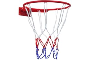 Indoor Mini Basketball Hoop - Spring Shock Absorption Plastic Rim, 9.84 Inch (25cm) Diameter, Fits Size 3 Basketball, Shockpr