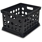 Sterilite 16939006 File Crate, Black, 6-Pack