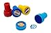 Superhero Party Supply Set: Superhero Sticker Roll (100 Stickers), 24 Piece Superhero Sayings Bracelets, & 24 Plastic Superhero Stampers - Great Addition To Your Superhero Party Supplies & Favors
