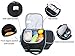 MIER Large Adult Lunch Bag for Men Women Insulated Soft Cooler for Picnic, Kayak, Beach, Grocery, Work, Travel, 2 Decks Cooler, Black/Blue