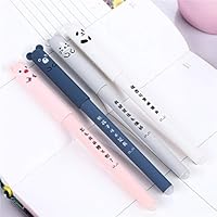 Ouniman 4 Pcs Erasable Pencil Rollerball Pen Cute Creative 0.35 mm Black Ink Gel Pens Assorted Style Writing Pens for Office School Supplies Students Children Gift