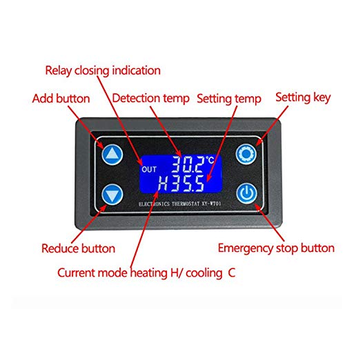 XY-WT01 Temperature Controller Digital LED Display Heating/Cooling Regulator Thermostat Switch - Thumbnail 4