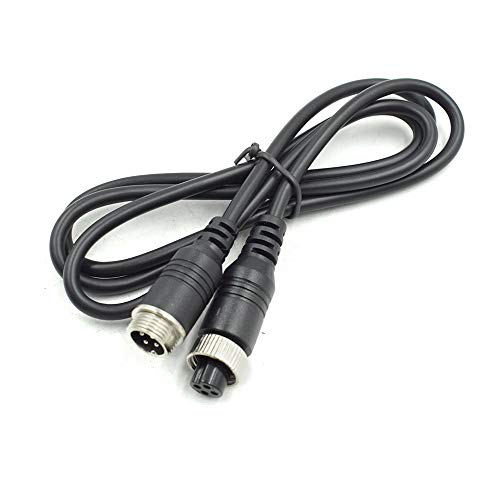 Hxchen 1M/3FT Car 4-Pin Aviation Video Extension Cable for CCTV Rearview Camera Truck Trailer Camper Bus Motorhome Vehicle Backup Monitor Waterproof Shockproof System - (1 pc)