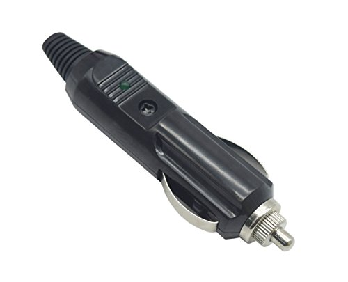Carviya 3 5 6 8 10 15 20 Amp Male Car Cigarette Lighter/Aux Socket Plug Connector 12 Volt With Fuse Diode Indicator (20A / 2 Pack)
