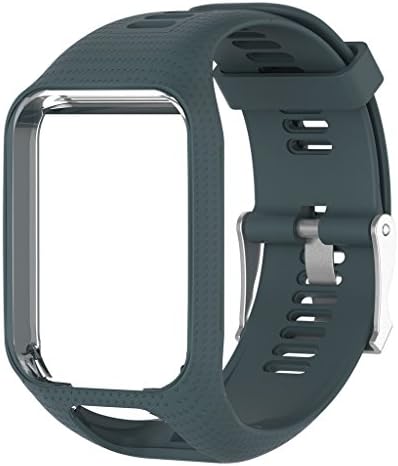 Shoresu Silicone Replacement Wrist Band Strap for Tomtom Runner 2 3 Spark 3 GPS Watch — Deep Blue