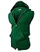 H2H Men's Pokemon Pikachu Hoodies Zip-up with Pocket GREEN Asia L (JPSK13_N25)