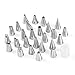 Cake Decorating Tips 28 Piece Set - Premium Baking Tools includes 26 Stainless Steel Icing Piping Tips Nozzles, one Coupler, one Flower Nail and Storage Case for Cakes, Cupcake, Cookies, Pastry