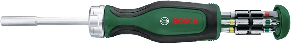 Bosch Ratchet Screwdriver 12 Bits High-Torque Magnetic Pop-Up Bit Magazine