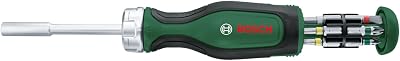 Bosch Ratchet Screwdriver 12 Bits High-Torque Magnetic Pop-Up Bit Magazine