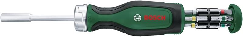 Bosch Ratchet Screwdriver 12 Bits High-Torque Magnetic Pop-Up Bit Magazine