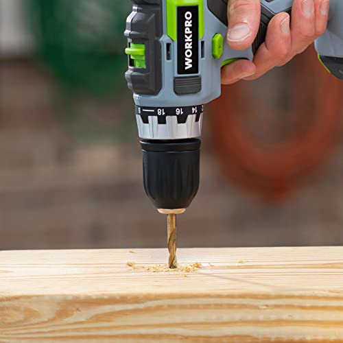 WORKPRO 9-Piece Hex Shank Drill Bit Set, Titanium Coated HSS Drill Bits from 1/16\