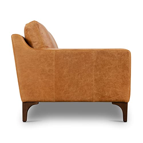 POLY & BARK Sorrento Leather Couch 86Inch Leather Sofa with Tufted