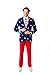 OppoSuits Men American Flag Suit - USA Outfit for the 4th of July with Red White and Blue Jacket, Pants and Tie