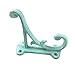 Set of 6 Rustic Aqua Old School, Cast Iron, Shabby Chic Vintage Wall Mounted Hooks, Excellent for Coats, Bags, Hats, Towels, Curtain Rod's, Scarf's and More by Ashes to Beauty