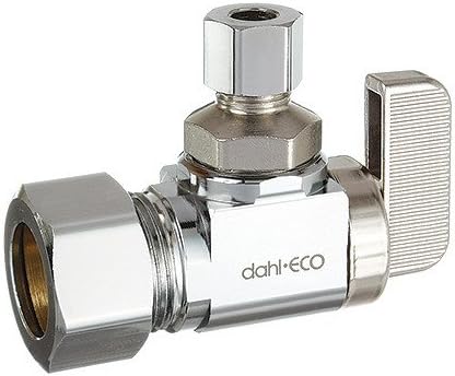 5/8 inch OD Comp (1/2 Nom. Pipe) x 3/8 inch OD Comp Angle Supply Stop Lead Free (Chrome Plated)