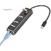 Jadaol USB 3.1 Type C to 3-Port USB 3.0 Hub with RJ45 Gigabit Ethernet LAN Network Adapter,for USB Type-C (USB-C & Thunderbolt 3)Devices Including the new MacBook 2016, ChromeBook Pixel and More,Black