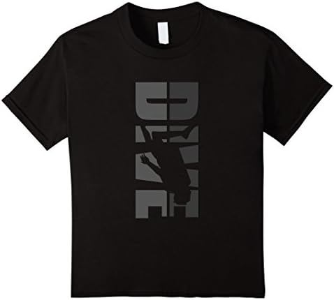 Kids Dive Scuba Diving Tshirt - Graphic Scuba Diving Shirt 12 Black