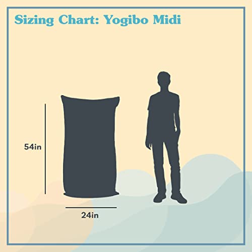 Yogibo Midi Bean Bag for Kids, Teens and Adults, Beanbag Recliner Chair